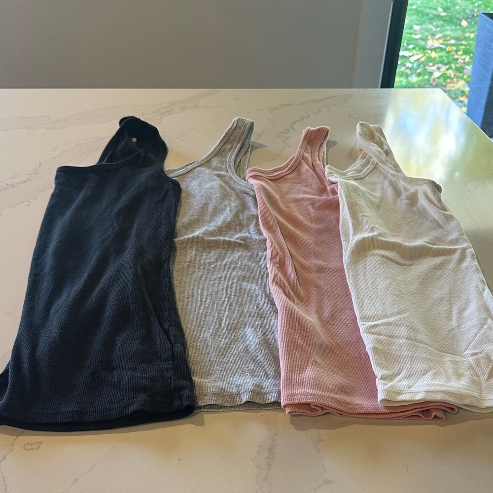 Time and Tru Women's Tank Tops - Black, Gray, Pink, White